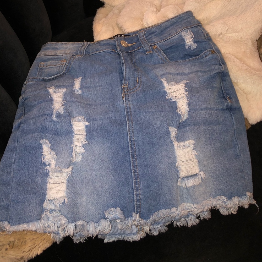 Denim mini skirt